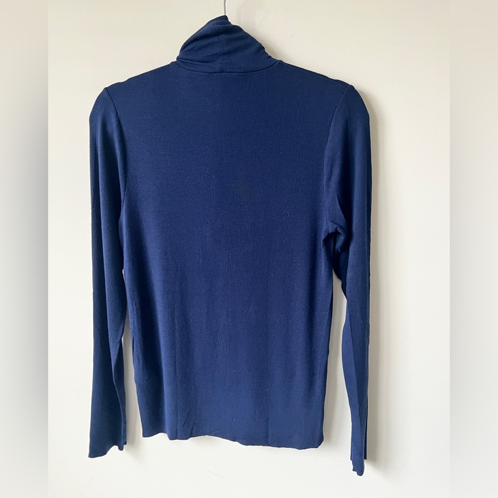 Polo Ralph Lauren Navy Blue Turtleneck Long Sleeve Top Size XL